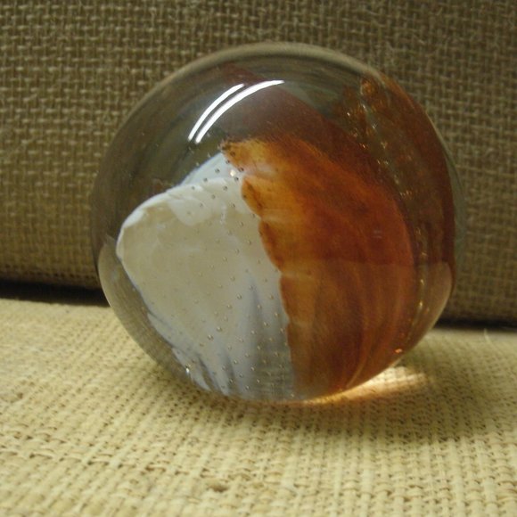 Art Glass Sphere Paper Weight - Picture 3 of 16